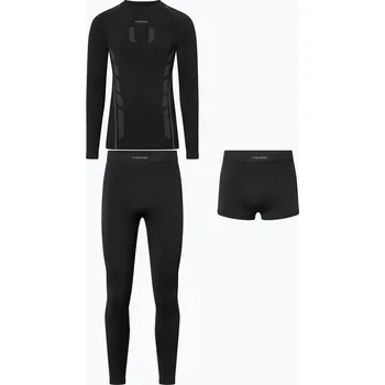 Set pánského termoprádla Pánský komplet termo prádla Viking Eiger 2.0 black/grey