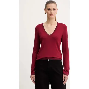 Dámský svetr Svetr Liu Jo dámský, vínová barva, MF5227 MS49I MF5227.MS49I 83X, vel. XS