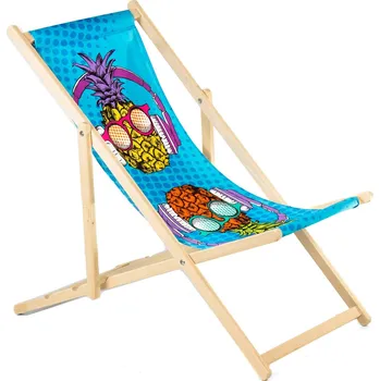 Zahradní lehátko Klasické bukové dřevěné lehátko GreenBlue GB183 s vlastním potiskem, grafikou, logem, reklamou