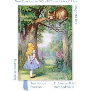Cizojazyčná kniha John Tenniel: Alice and the Cheshire Cat (Foiled Quarto Journal)