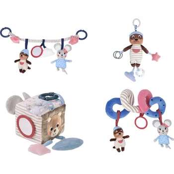 Hračka pro nejmenší lupilu® Řetízek na kočárek / Zvířátko / Kostky / Spirála