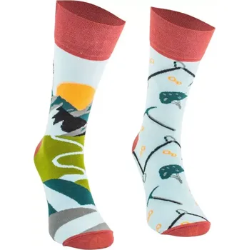 Pánské ponožky Ponožky Comodo Sporty Socks SM1 COMODO světle modrá | tmavě červená 3433601