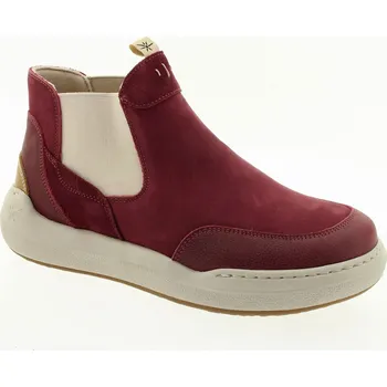 Dámské kozačky SUNNI SABBI Dámský vínový kožený kotník LYRA-068-BURDEOS-265 Velikost 39