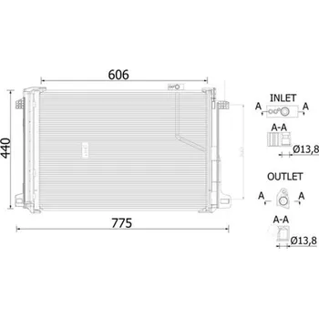 Výparník klimatizace Kondenzátor, klimatizace MAHLE AC 786 000S