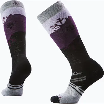 Dámská móda Dámské lyžařské ponožky Smartwool Ski Full Cushion Snowpocalypse OTC purple eclipse