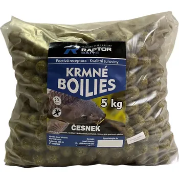 Boilies RAPTOR BAITS Krmné boilies Česnek 5kg 24mm (RAPTOR BAITS Krmné boilies Česnek 5kg 24mm)