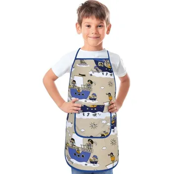 Dětská zástěrka Modrá BX1001260 - 47 x 60 cm, pro děti ve věku 5 - 8 let