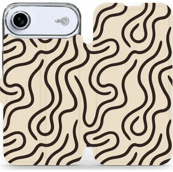 Pouzdro na mobilní telefon Flipové pouzdro Mobiwear - Apple iPhone Air - VA60S Linky (Knížkové flip pouzdro, obal, kryt na mobil Apple iPhone Air - VA60S Linky, materiál Umělá kůže + TPU - ochrana 360°, stojánek, silikonová vanička, magnetické zavírání)