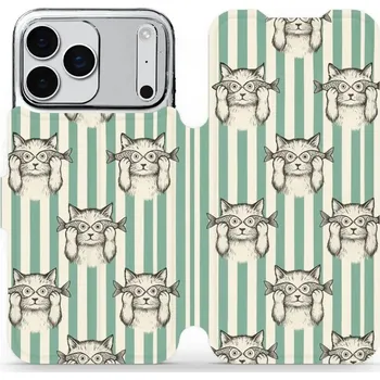 Pouzdro na mobilní telefon Flipové pouzdro Mobiwear - Apple iPhone 17 Pro Max - VP90S Číča ryby (Knížkové flip pouzdro, obal, kryt na mobil Apple iPhone 17 Pro Max - VP90S Číča ryby, materiál Umělá kůže + TPU - ochrana 360°, stojánek, silikonová vanička, magnetické zavírání)