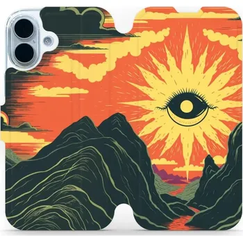 Pouzdro na mobilní telefon Flipové pouzdro Mobiwear - Apple iPhone 17 - VP55S Sluneční oko (Knížkové flip pouzdro, obal, kryt na mobil Apple iPhone 17 - VP55S Sluneční oko, materiál Umělá kůže + TPU - ochrana 360°, stojánek, silikonová vanička, magnetické zavírání)