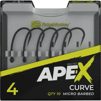 Rybářský háček RidgeMonkey Háček Ape-X Curve Barbed Velikost 6 10ks