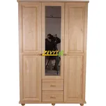 ZEVYT-NABYTEK Skříň z masivu se zrcadlem K17, šířka 125 cm