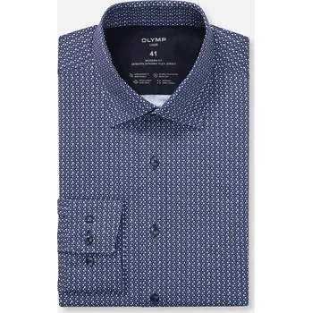 Pánská košile Olymp 24/7 Luxor Modern Fit společenská košile 134684 18 Modrá 40