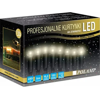 Vánoční osvětlení Polamp LED záclonka - max. 70cm - flash efekt Varianty barev vánočních dekorací: teplá bílá