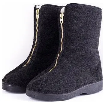 Dámská zimní obuv Vlnka dámské důchodky z ovčí vlny na zip černá EU 40 + DÁREK