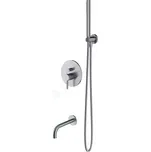 Omnires Y Vanová baterie pod omítku, 3-otvorová instalace, s tělesem, s příslušenstvím, kartáčovaný nikl, SYSYW01NI