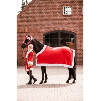 Deka pro koně Odpocovací deka HORZE Christmas červená 155 cm