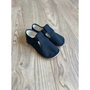 Dívčí bačkory Beda barefoot Bačkůrky - JUST BLACK, Boty Beda Velikost: 32