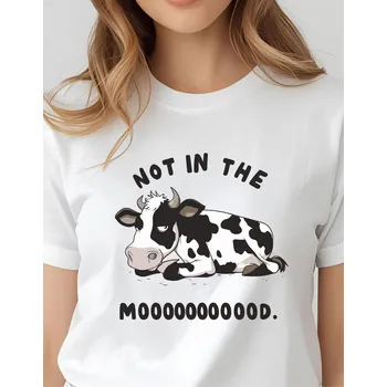 Dámské tričko - Kráva bůů Barva: Růžová, Velikost: 3XL