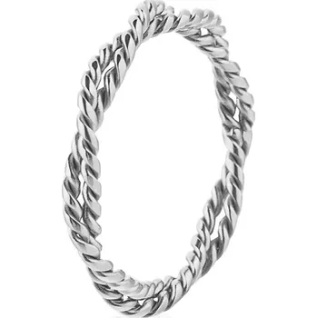 Prsten franco bene Double zkroucený prsten - stříbrný | 2122 Velikost prstenu: 6 (52 mm)