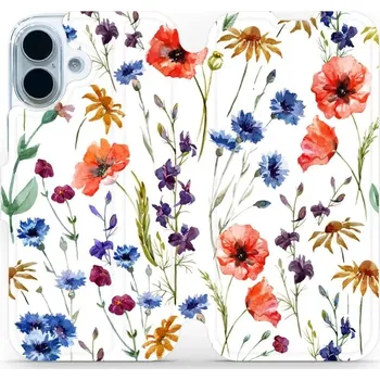 Pouzdro na mobilní telefon Flipové pouzdro Mobiwear - Apple iPhone 17 - MP04S Luční kvítí (Knížkové flip pouzdro, obal, kryt na mobil Apple iPhone 17 - MP04S Luční kvítí, materiál Umělá kůže + TPU - ochrana 360°, stojánek, silikonová vanička, magnetické zavírání)