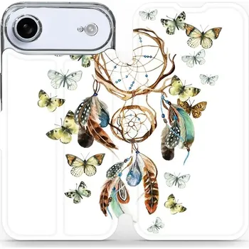 Pouzdro na mobilní telefon Flipové pouzdro Mobiwear - Apple iPhone Air - M001P Lapač a motýlci (Knížkové flip pouzdro, obal, kryt na mobil Apple iPhone Air - M001P Lapač a motýlci, materiál Umělá kůže + TPU - ochrana 360°, stojánek, silikonová vanička, magnetické zavírání)