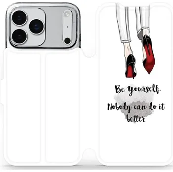 Pouzdro na mobilní telefon Flipové pouzdro Mobiwear - Apple iPhone 17 Pro Max - M046P Be yourself (Knížkové flip pouzdro, obal, kryt na mobil Apple iPhone 17 Pro Max - M046P Be yourself, materiál Umělá kůže + TPU - ochrana 360°, stojánek, silikonová vanička, magnetické zavírání)