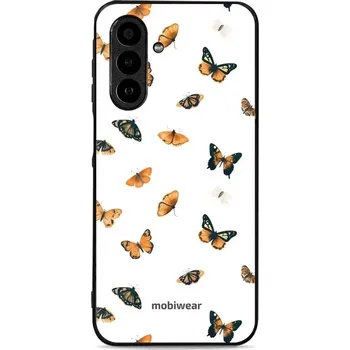 Pouzdro na mobilní telefon Lesklý kryt Mobiwear Glossy - Samsung Galaxy A17 / A17 5G - GP76G Oranžoví motýlci (Prémiové lesklé pouzdro, obal, kryt Mobiwear Glossy na mobil Samsung Galaxy A17 / A17 5G - GP76G Oranžoví motýlci, materiál Plast + TPU silikon - krytí po všech stranách,)