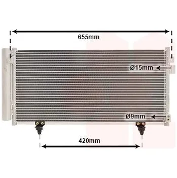 Výparník klimatizace Kondenzátor, klimatizace VAN WEZEL 51005077