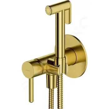 Omnires Y Bidetová baterie pod omítku, se sprškou, s tělesem, kartáčovaná mosaz, SYSYBI2BSB