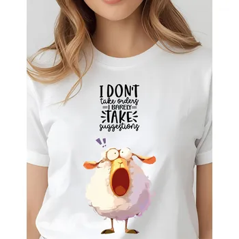 Dámské tričko - Ovce Barva: Růžová, Velikost: 3XL