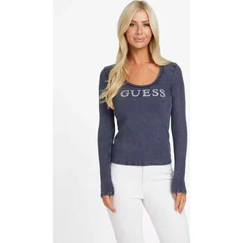 Dámské tričko GUESS módní top Pepper modrá XL