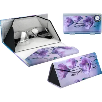 Pouzdro na brýle Carmani® Carmani - Skládací pouzdro na brýle Fialové květy