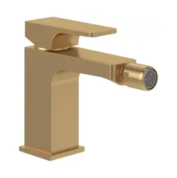 Villeroy & Boch Architectura Square Bidetová baterie s výpustí, AquaSmart, kartáčované zlato, TVB12500100076