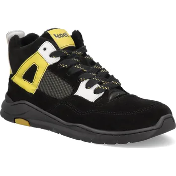 Dívčí zimní obuv Barefoot zimní boty Koel - Sami Yellow černé/žluté Velikost: 40