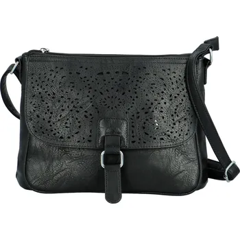 Kabelka Stylová dámská koženková crossbody kabelka Stacy, černá