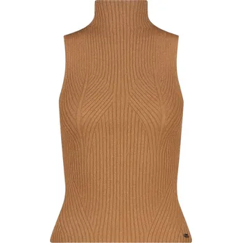 Dámské tričko GAUDI Ribbed Brown rolák XL Hnědá