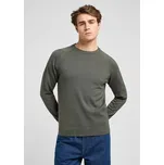 Svetr Lee CLEAN RAGLAN SWEATER OLIVE GRAY Velikost: L
