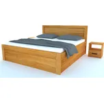 Postelia ESTER Dub postel s úložným prostorem 200x200cm - Dřevěná postel z masivu, dubové dvoulůžko o šíři masivu 3,7 cm