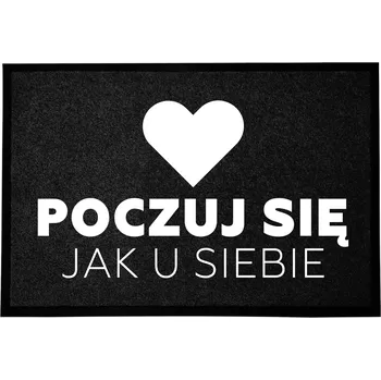 Rohožka ČERNÁ VSTUPNÍ ROHOŽKA DO DOMU DEKORATIVNÍ | DÁREK POCZUJ 60X40cm