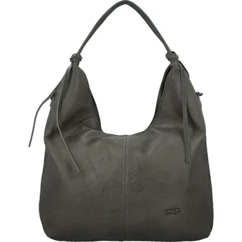 Trendy dámská koženková kabelka na rameno Coveri Sotiri, tmavě šedá