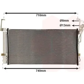 Výparník klimatizace Kondenzátor, klimatizace VAN WEZEL 82005084