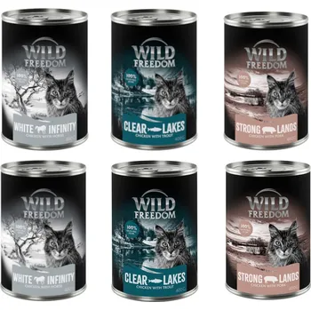Krmivo pro psa 6x400g Wild Freedom Adult Mix: White Infintiy, Clear Lakes, Strong Lands