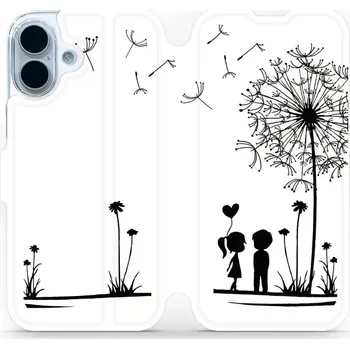 Pouzdro na mobilní telefon Flipové pouzdro Mobiwear - Apple iPhone 17 - MH16P Dvojice s pampeliškou (Knížkové flip pouzdro, obal, kryt na mobil Apple iPhone 17 - MH16P Dvojice s pampeliškou, materiál Umělá kůže + TPU - ochrana 360°, stojánek, silikonová vanička, magnetické zavírání