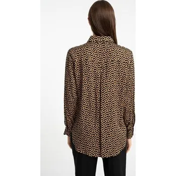 Pánská košile CLICK Košile 10-6935 Hnědá Regular Fit 36