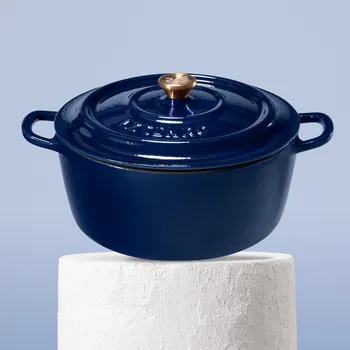 Pánev Huuust Smaltovaný litinový hrnec - 30 cm / Safírově modrá