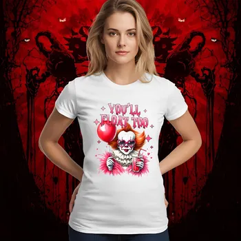 Dámské tričko Dámské tričko - Klaun s balónkem Barva: Černá, Velikost: L, Střih: Dámské