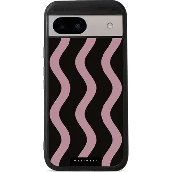 Pouzdro na mobilní telefon Lesklý kryt Mobiwear Glossy - Google Pixel 8A - GA54G Fialové vlnky (Prémiové lesklé pouzdro, obal, kryt Mobiwear Glossy na mobil Google Pixel 8A - GA54G Fialové vlnky, materiál Plast + TPU silikon - krytí po všech stranách, neošoupatelný potisk, tenké)
