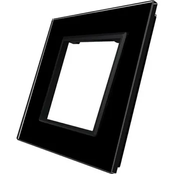 vypínač WELAIK rámeček zásuvkový skleněný - černý