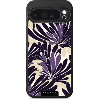 Pouzdro na mobilní telefon Lesklý kryt Mobiwear Glossy - Google Pixel 9 Pro XL - GA47G Fialová flóra (Prémiové lesklé pouzdro, obal, kryt Mobiwear Glossy na mobil Google Pixel 9 Pro XL - GA47G Fialová flóra, materiál Plast + TPU silikon - krytí po všech stranách, neošoupatelný)